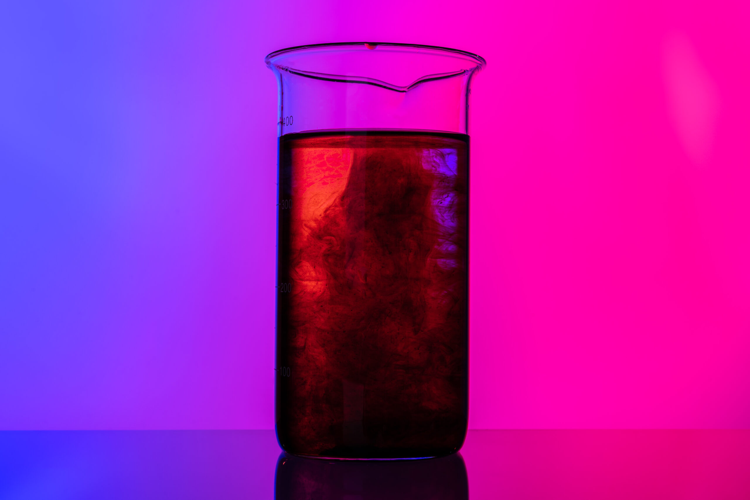 Laboratory glass tubes with chemicals