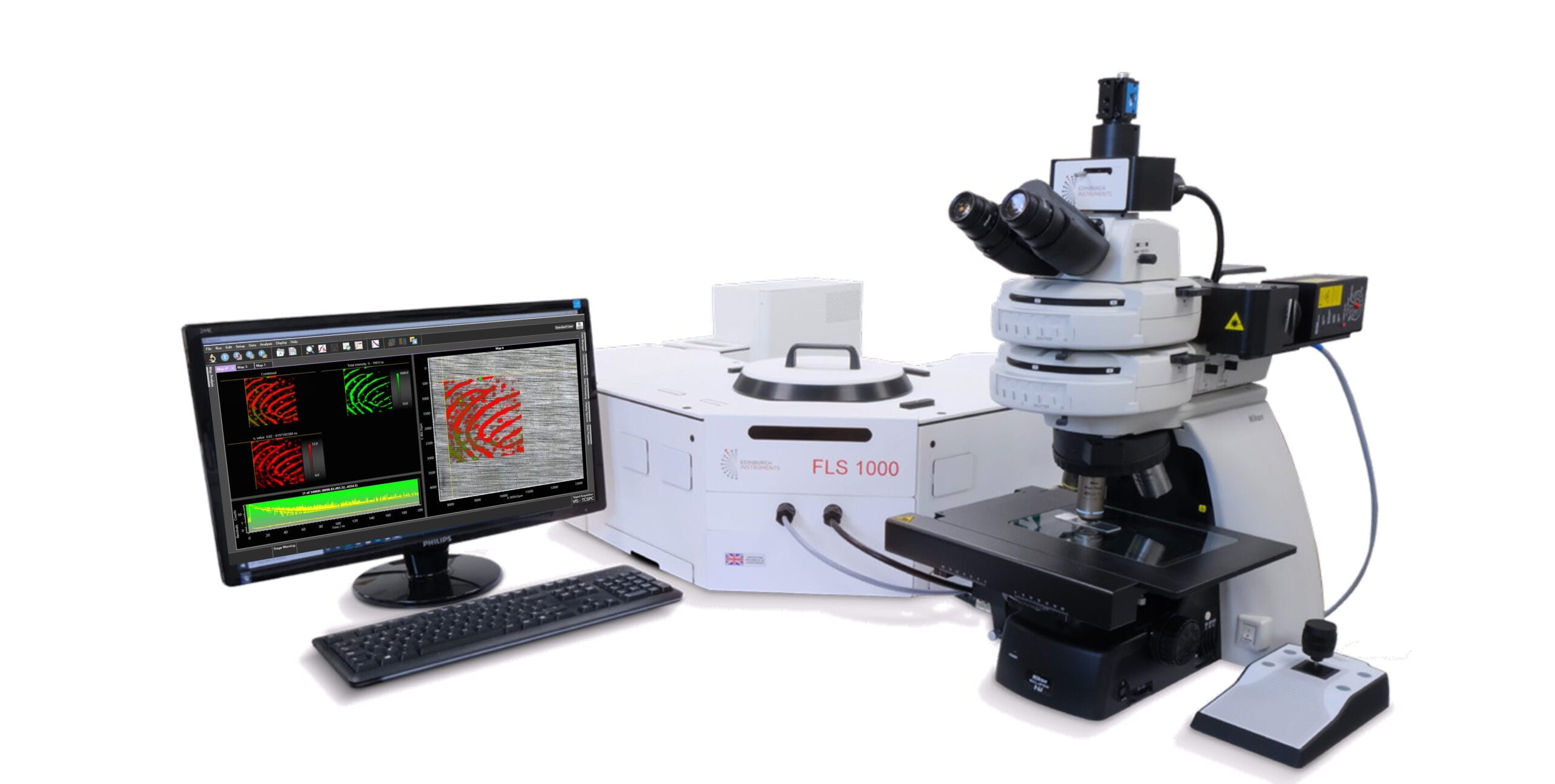 FLS1000 Photoluminescence Spectrometer with an MicroPL upgrade.