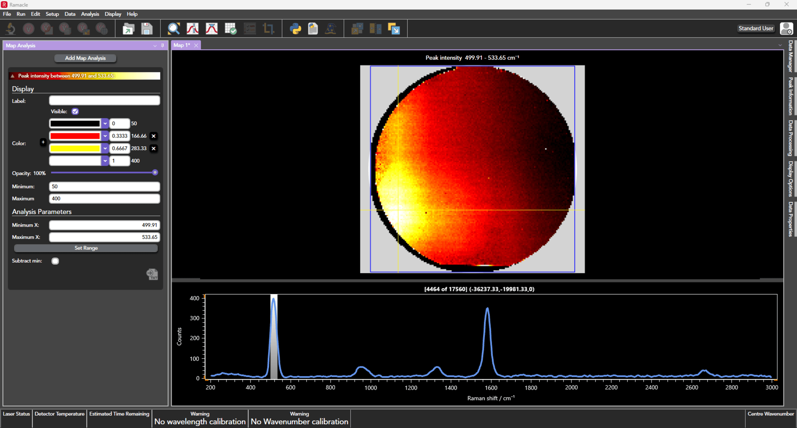 Screenshot of WaferMAP software interface